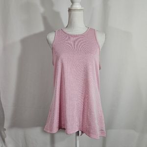 bcg pink striped athletic tank top womens size medium